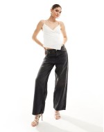 strappy wrap cami top in white