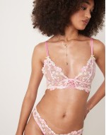 Cleo premium embroidery lingerie in pink