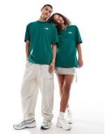 Mountain Sketch back print oversized t-shirt in green